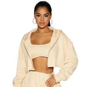 NWT Naked Wardrobe Keep It Chill Cropped Jacket